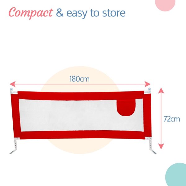 Baby Bed Rail Guard Red - Image 6