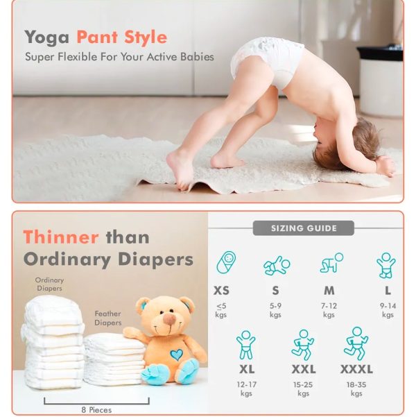 Rabbit Feather Diaper S 48 Pc (4-8 kg)– Ultra-Soft & Leak-Proof Pant Style for Babies - Image 3