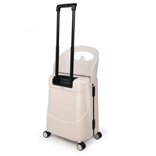 MIAMILY MIST GREY RIDE-ON TROLLEY CARRY-ON LUGGAGE 18 INCHES - Image 3