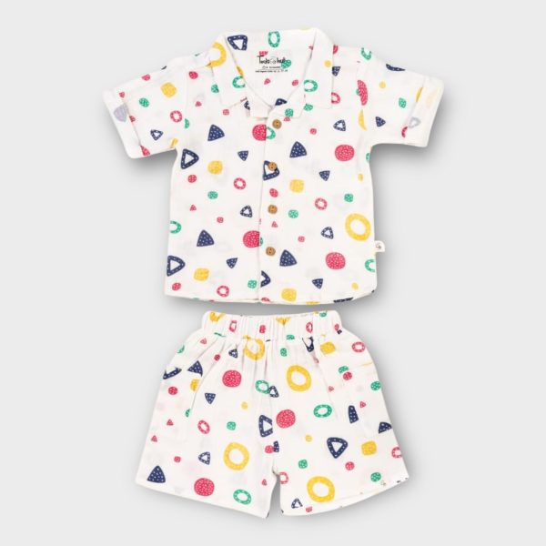 Muslin Co Ord Set Jabla with Shorts Game