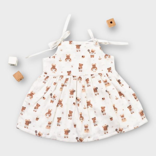 Muslin Frock Tie Knots Teddy