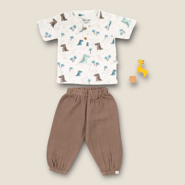 Muslin Kurta Jogger set Dino