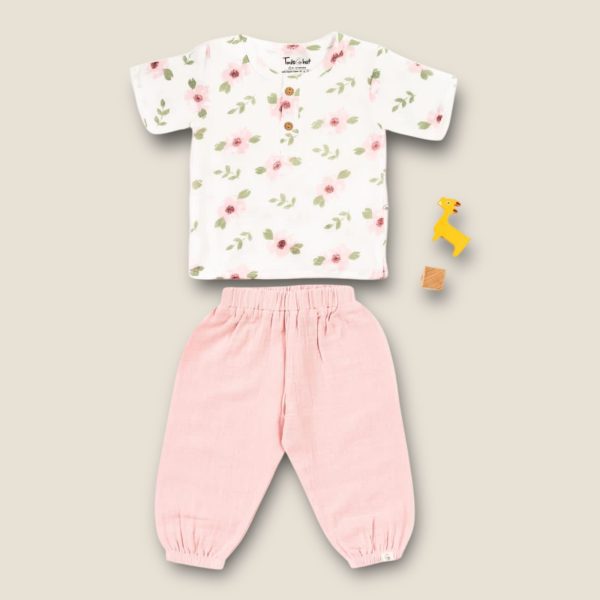 Muslin Kurta Jogger set Floral