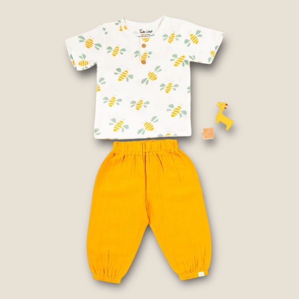 Muslin Kurta Jogger set Bee