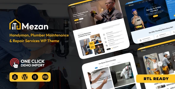 Mezon – Plumber, Handyman Services WordPress Theme