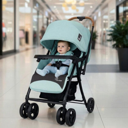 Poppins Joy Cute Stroller For Kids - Green Black