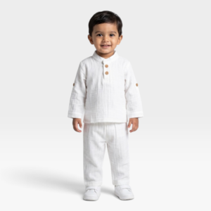 Muslin Kurta & Pant Set Unisex baby and toddler group