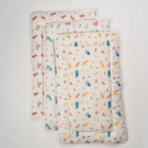 CareRio Pure Cotton Sheets/Matts for Babies – Pack of 3