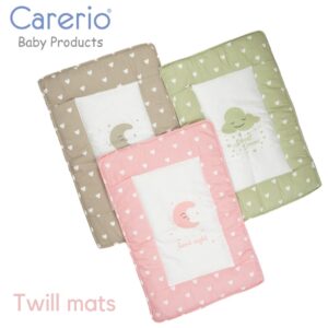 CareRio Pure Cotton Twill Sheets/Matts for Babies – Pack of 6 (moon star)