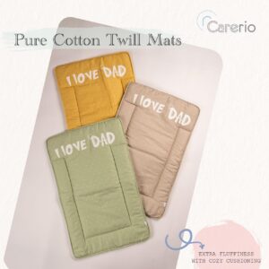 CareRio Pure Cotton Sheets/Matts for Babies – Pack of 6 (I love Dad Print)