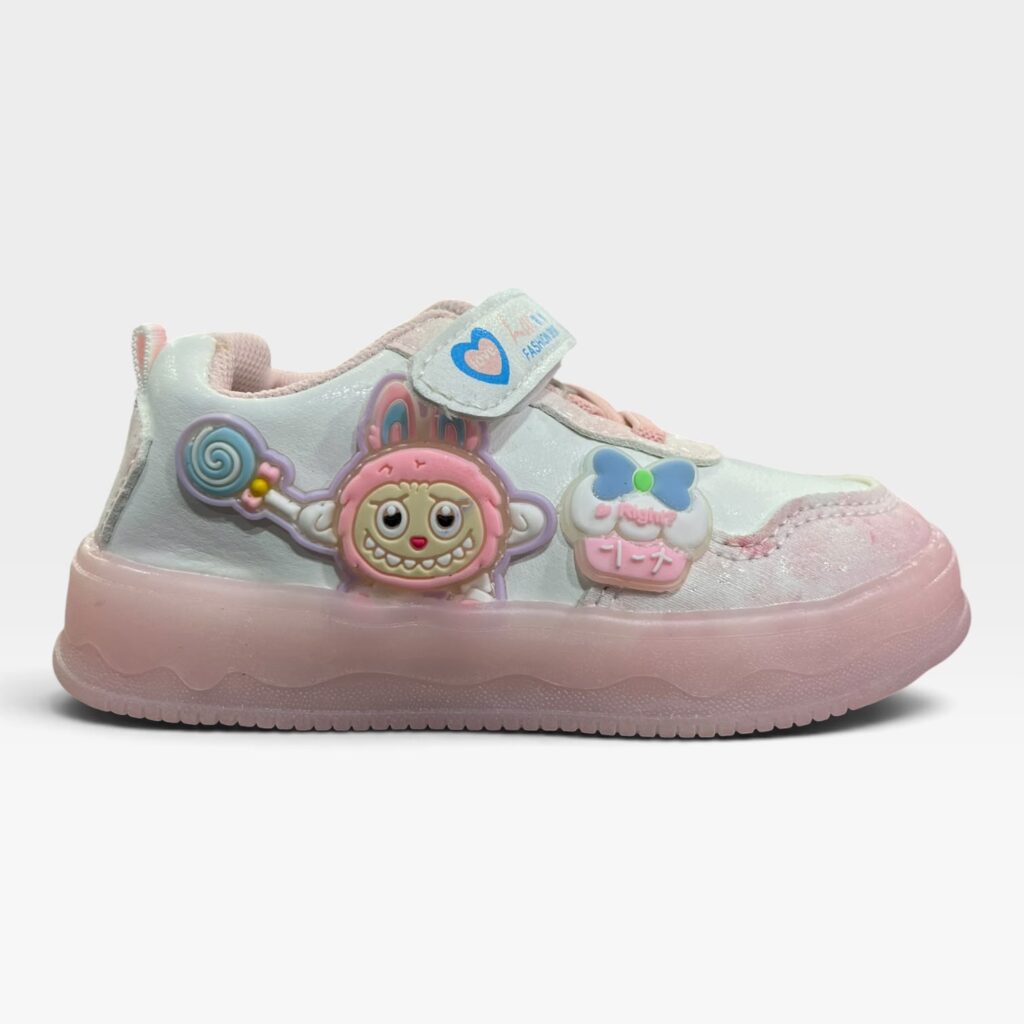 Labubu white shoes with LIGHTs 3-6 years