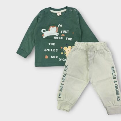 Lion Print Jogger suit 0-2 year