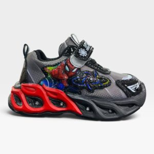 Spider man Black Shoes with light 3-6 years