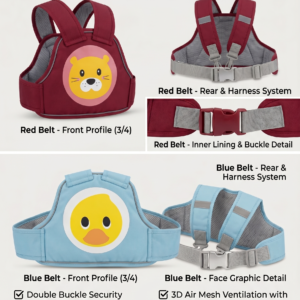 Baby Safety Travel Belt Two Wheeler Baby Carrier for Kids LION