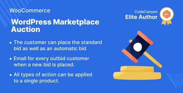 WordPress WooCommerce Marketplace Auction Plugin