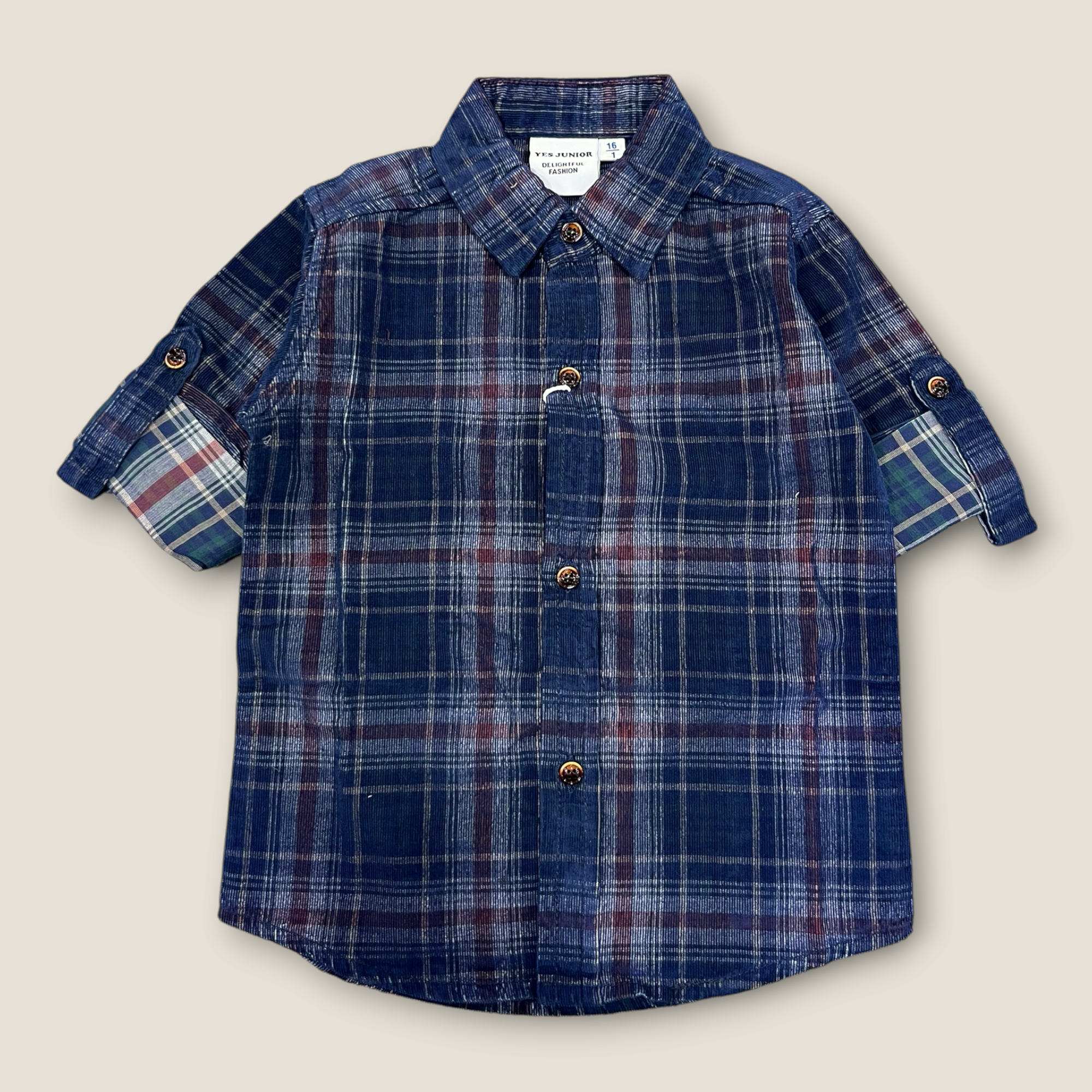 Shirt Blue indigo checks Dark